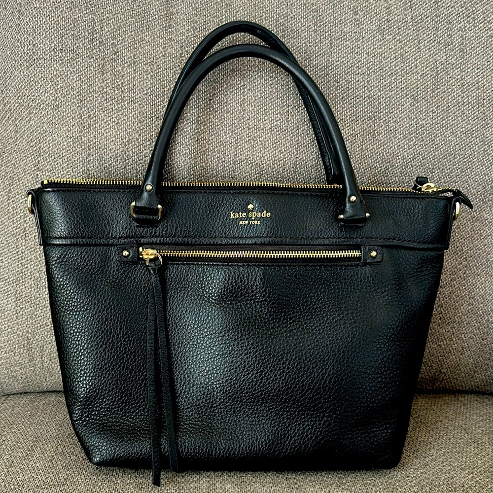 Kate Spade Black Pebbled Leather Satchel